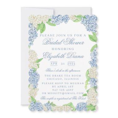 Blue and White Hydrangea