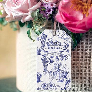 Blue and White Toile de Jouy Bridal Shower Gift Tags