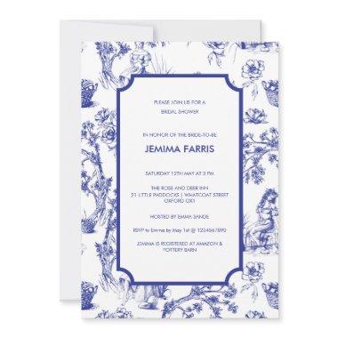 Blue and White Toile de Jouy
