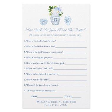Blue And White Who Knows Bride The Best Game