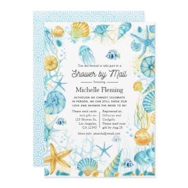Blue and Yellow Sea Life Shower by Mail