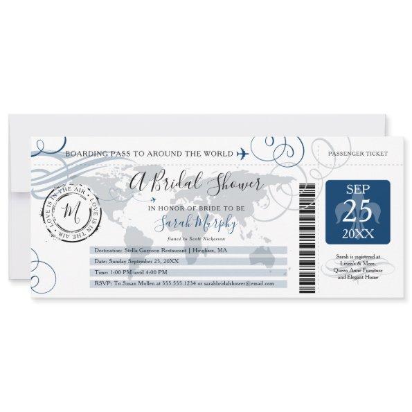 Blue Around the World  Boarding Pass