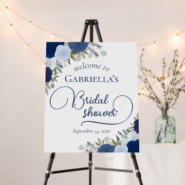 Blue Boho Roses Elegant  Welcome Foam Board
