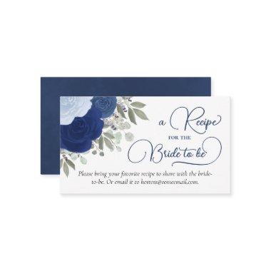Blue Boho Roses Recipe for the Bride to Be Enclosure
