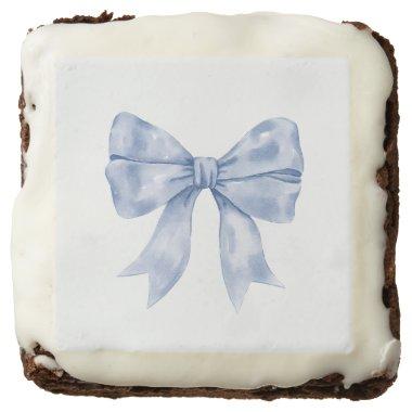 Blue Bow Baby or , Birthday Party Brownie