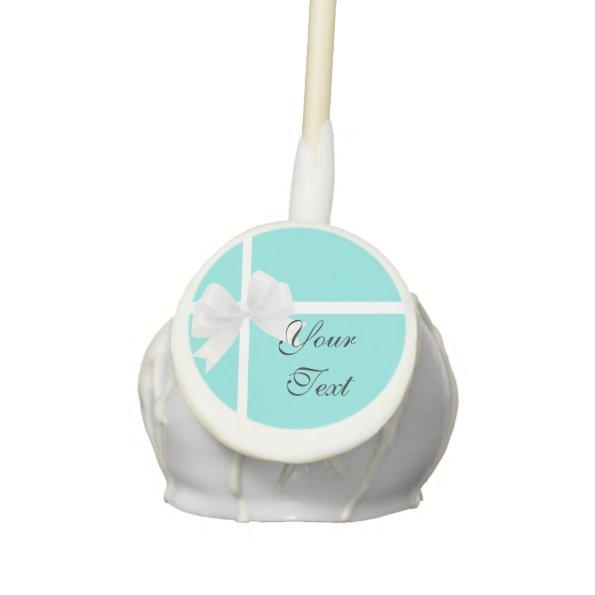 Blue & Bow Bridal Shower Party Cake Pops