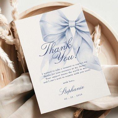 Blue Bow  Thank You