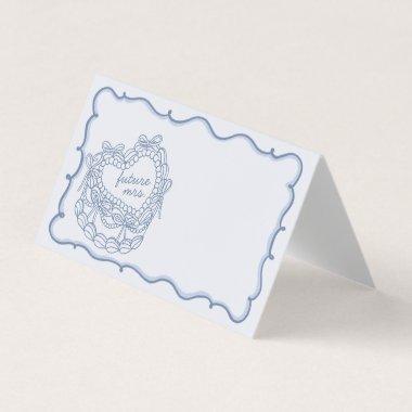 Blue Bow Coquette Cake  Place