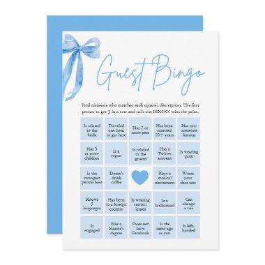 Blue Bow Find the Guest Bingo  Game