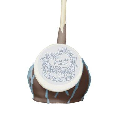 Blue Bow Retro Heart Coquette Cake  Cake Pops