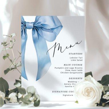 Blue Bow She is tying the knot Menu