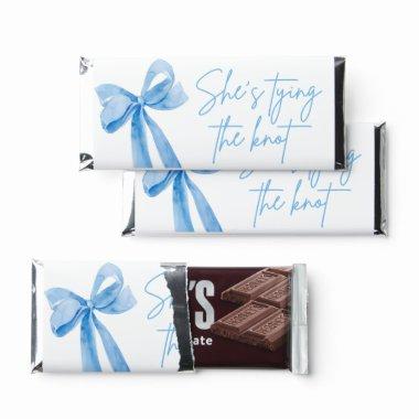 Blue Bow She's Tying the Knot  Hershey Bar Favors