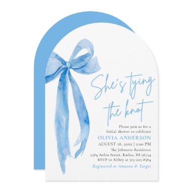 Blue Bow She's Tying the Knot