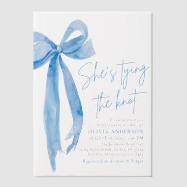 Blue Bow She's Tying the Knot  Vellum