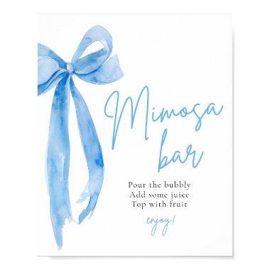 Blue Bow She's Tying the Knot Mimosa Bar Sign