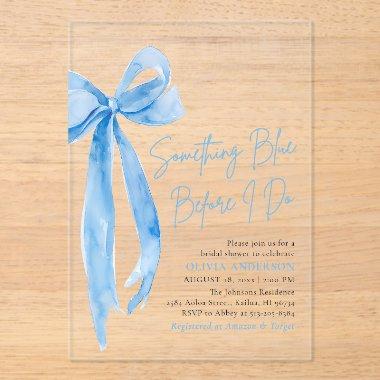 Blue Bow Something Blue Before I Do  Acrylic