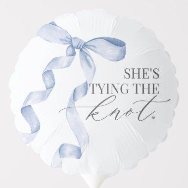 Blue Bow Tying the Knot  Decor Balloon