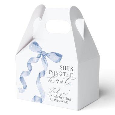 Blue Bow Tying the Knot  Gift Favor Boxes