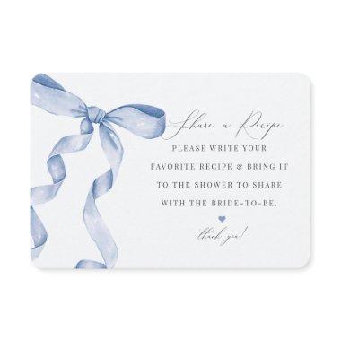Blue Bow Tying the Knot Share a Recipe insert