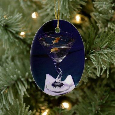Blue Bridal Girls Weekend Martini Bachelorette Ceramic Ornament