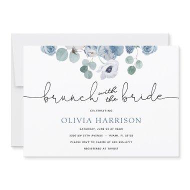 Blue Brunch with the Bride Shower Invitations