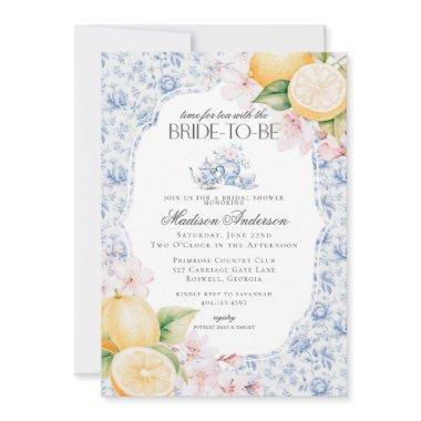 Blue Chinoiserie Tea Party  Toile