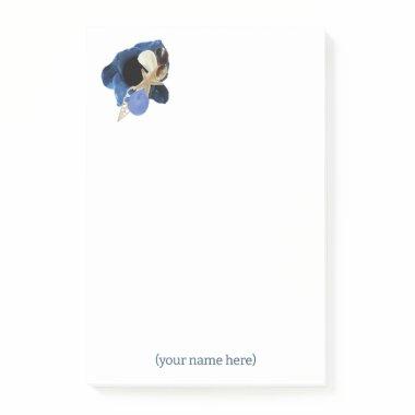 Blue coastal floral Japandi all occasion blank Post-it Notes