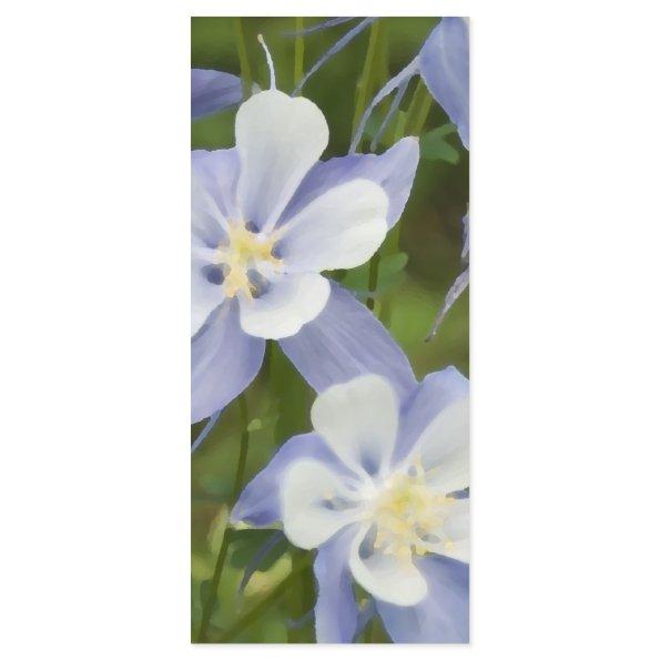 Blue Columbine Flowers Wedding Menu