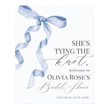 Blue Coquette Bow  Welcome Sign