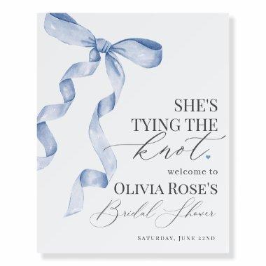Blue Coquette Bow  Welcome Sign