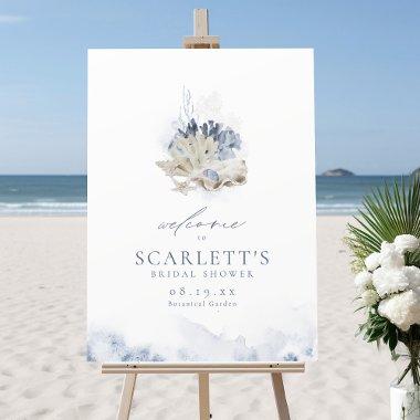Blue Coral & Seashells Beach  welcome Foam Board