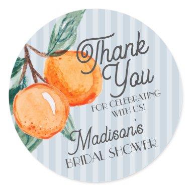 Blue Cutie Main Squeeze Citrus  Favor Classic Round Sticker
