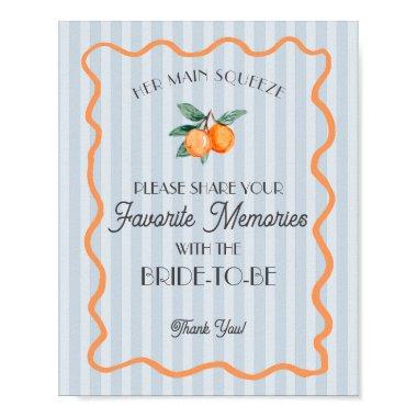 Blue Cutie Main Squeeze Favorite Memories Bride Poster