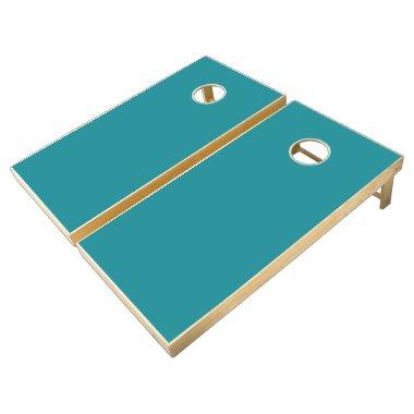 Blue Cyan Teal Turquoise Spring Season Solid Color Cornhole Set