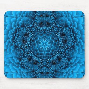 BLUE DAHLIA MOUSE PAD