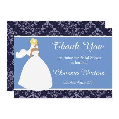 Blue Damask  Thank You