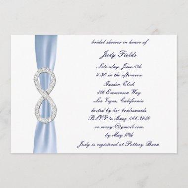 Blue Diamond Infinity Bridal Shower Invitations