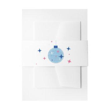 Blue Disco Ball Santorini Greek/ Spanish themed Invitations Belly Band