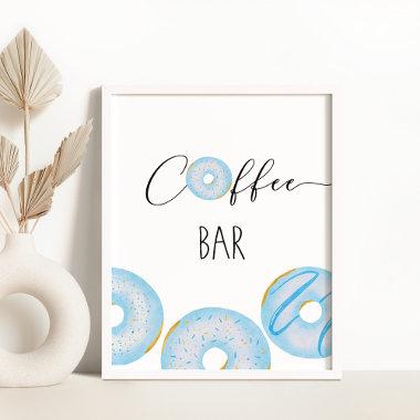 Blue donuts baby sprinkle Coffee bar Poster
