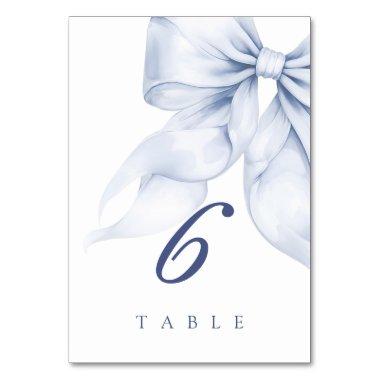 Blue Elegant Bow  Table Number