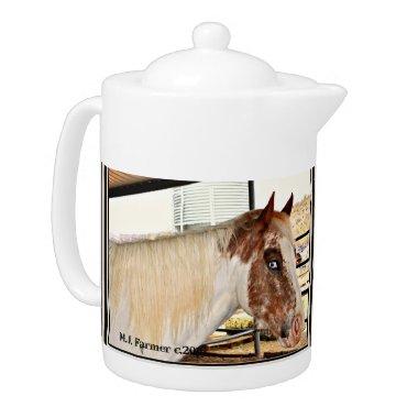 "Blue Eyes" Horse Accent Teapot