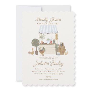 Blue Farmers Market Farm Baby Shower