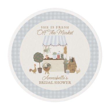 Blue Farmers Market Farm Fresh  Edible Frosting Rounds