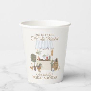 Blue Farmers Market Farm Fresh  Paper Cups