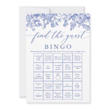 Blue Find the Guest Bingo  Game