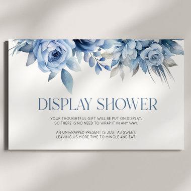 Blue Floral Bridal Baby Shower Display Shower Enclosure Invitations