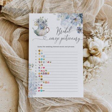 Blue floral  emoji pictionary game