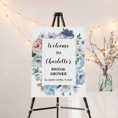 Blue Floral  Foam Board