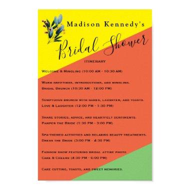 Blue Floral 💙  Itinerary Poster