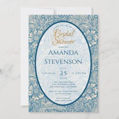 Blue Floral Bridal Shower Marigold William Morris Invitations